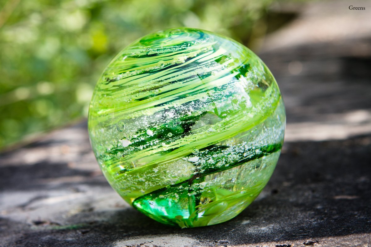 Tranquil Swirl Paperweight with Cremation Ash